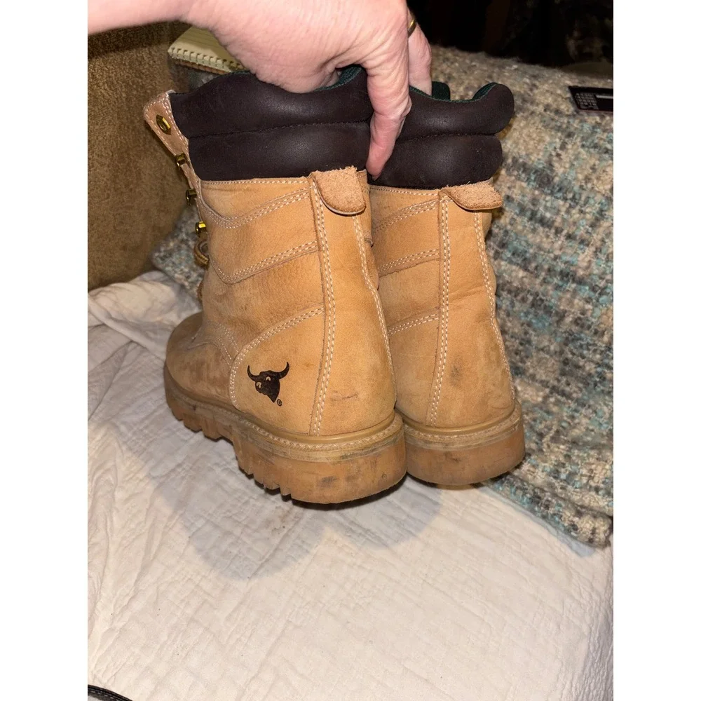 Texas Steer Flexcore Mens 7E Tan Leather Work Boots Lug Sole 2285/1000 Wheat